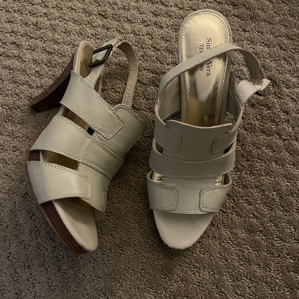 Faux leather strappy sandal